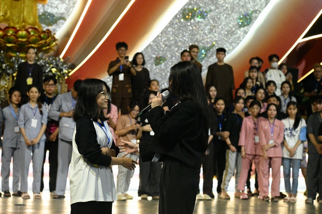 Youthful colors at the campfire night