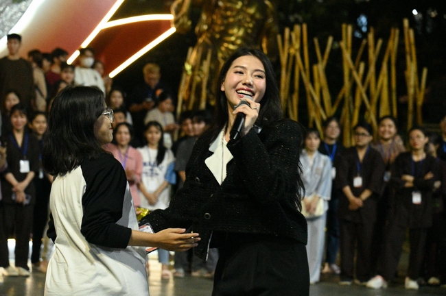 Youthful colors at the campfire night