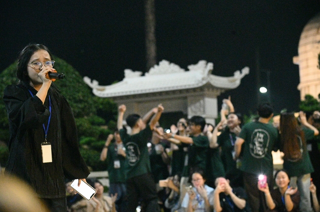 Youthful colors at the campfire night