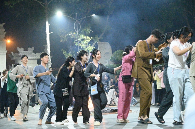 Youthful colors at the campfire night