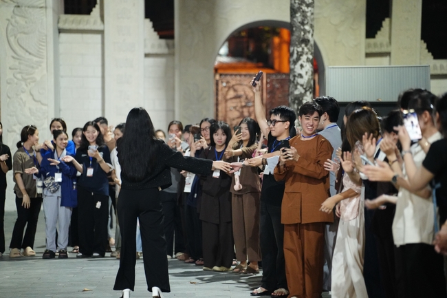 Youthful colors at the campfire night