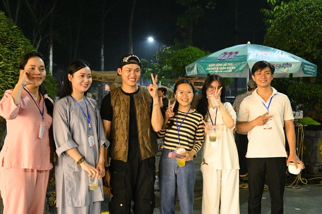 Youthful colors at the campfire night