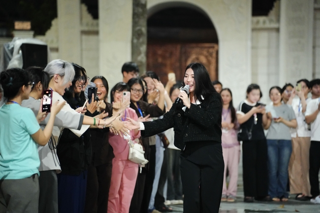 Youthful colors at the campfire night