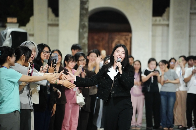 Youthful colors at the campfire night