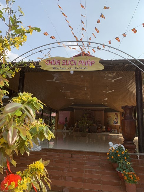 Chùa Suối Pháp - Tây Ninh: Hoàn thiện mô hình tiểu cảnh đón xuân Giáp Thìn