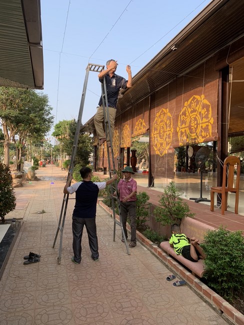 Chùa Suối Pháp - Tây Ninh: Hoàn thiện mô hình tiểu cảnh đón xuân Giáp Thìn