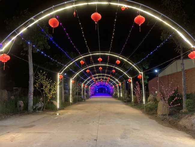 Chùa Suối Pháp - Tây Ninh: Hoàn thiện mô hình tiểu cảnh đón xuân Giáp Thìn