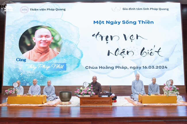 Khóa tu Một ngày sống thiền “Trọn vẹn nhận biết” cùng thầy Pháp Nhật