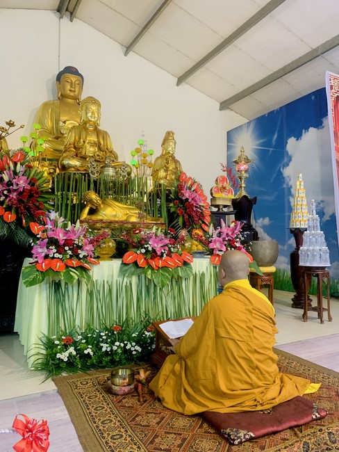 Repentant Ceremony, Taking Three-Jewel Refuge, commemoration of Shakyamuni Buddha of entering Nirvana at Dong Cao pagoda, Thanh Hoa