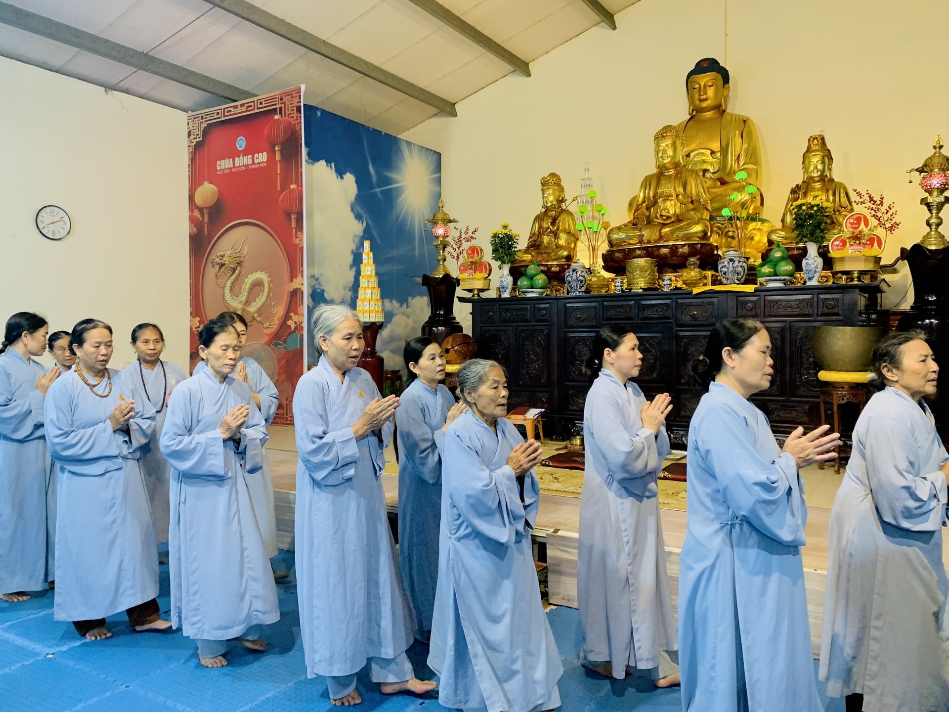 The 22nd Retreat “Learning the Practice as the Buddha Teachings” and a repentance ceremony at Dong Cao Pagoda, Thanh Hoa