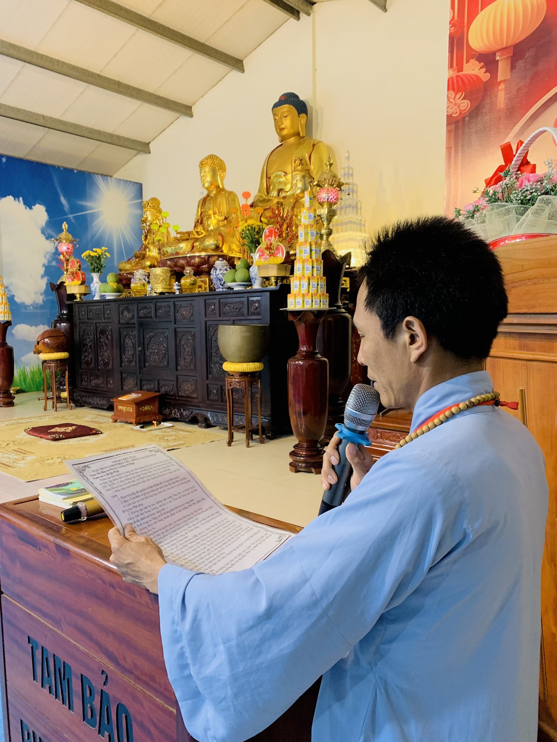 The 22nd Retreat “Learning the Practice as the Buddha Teachings” and a repentance ceremony at Dong Cao Pagoda, Thanh Hoa