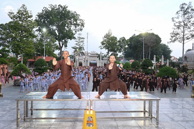 Starting the Temporary Ordination Retreat for Children in Summer with the theme Sowing compassion seeds