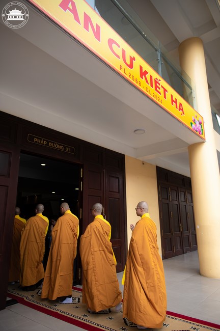 Starting the Temporary Ordination Retreat for Children in Summer with the theme Sowing compassion seeds