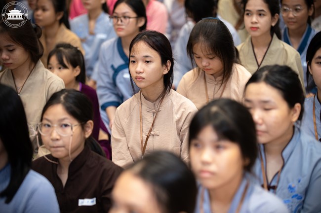 Starting the Temporary Ordination Retreat for Children in Summer with the theme Sowing compassion seeds