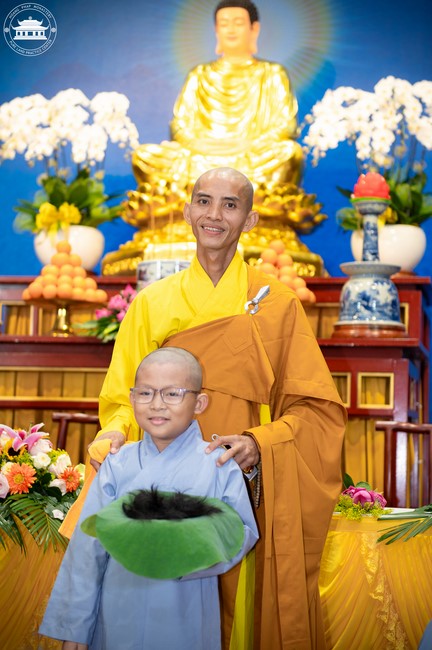 Starting the Temporary Ordination Retreat for Children in Summer with the theme Sowing compassion seeds