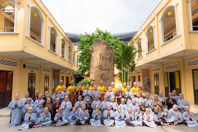 Starting the Temporary Ordination Retreat for Children in Summer with the theme Sowing compassion seeds