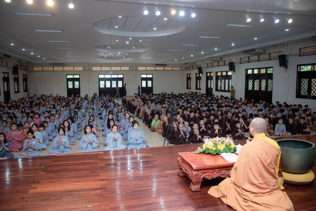 Dharma talk: Sowing seeds compassion preaching by Junior Thich Dao Thuyen - The second day of temporary ordination retreat for Children in Summer 2024