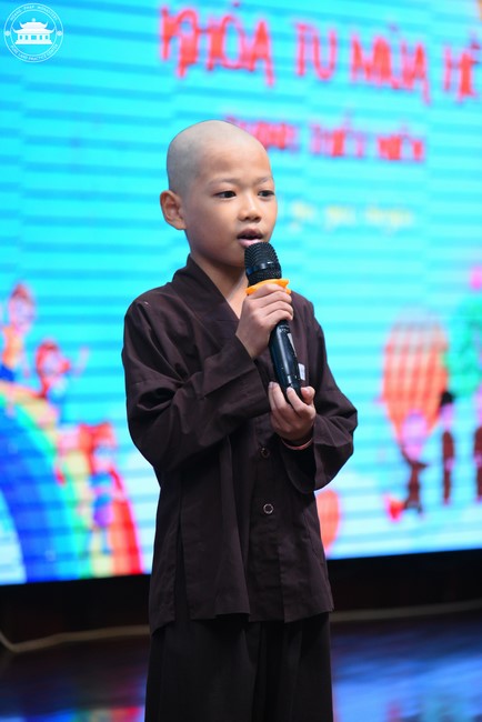 Dharma talk: Sowing seeds compassion preaching by Junior Thich Dao Thuyen - The second day of temporary ordination retreat for Children in Summer 2024