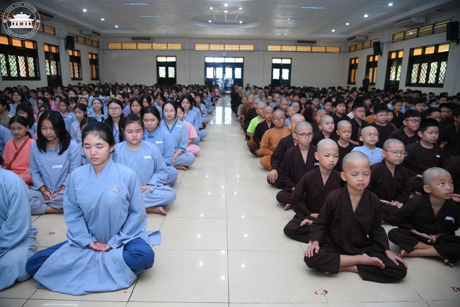 Dharma talk: Sowing seeds compassion preaching by Junior Thich Dao Thuyen - The second day of temporary ordination retreat for Children in Summer 2024