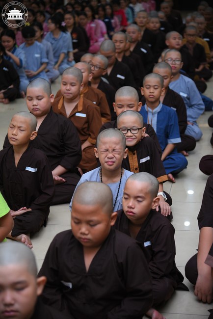 Dharma talk: Sowing seeds compassion preaching by Junior Thich Dao Thuyen - The second day of temporary ordination retreat for Children in Summer 2024