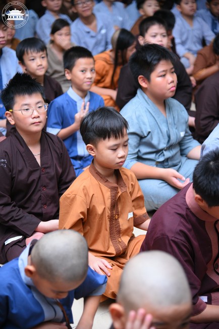 Dharma talk: Sowing seeds compassion preaching by Junior Thich Dao Thuyen - The second day of temporary ordination retreat for Children in Summer 2024
