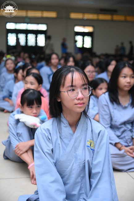 Dharma talk: Sowing seeds compassion preaching by Junior Thich Dao Thuyen - The second day of temporary ordination retreat for Children in Summer 2024