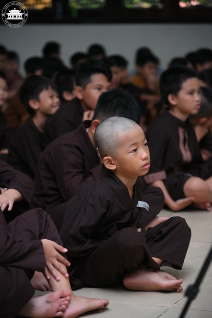 Dharma talk: Sowing seeds compassion preaching by Junior Thich Dao Thuyen - The second day of temporary ordination retreat for Children in Summer 2024
