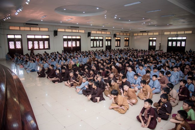 Dharma talk: Sowing seeds compassion preaching by Junior Thich Dao Thuyen - The second day of temporary ordination retreat for Children in Summer 2024