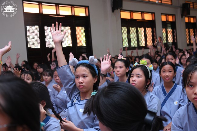 Dharma talk: Sowing seeds compassion preaching by Junior Thich Dao Thuyen - The second day of temporary ordination retreat for Children in Summer 2024
