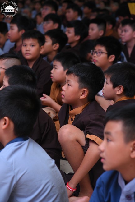 Dharma talk: Sowing seeds compassion preaching by Junior Thich Dao Thuyen - The second day of temporary ordination retreat for Children in Summer 2024