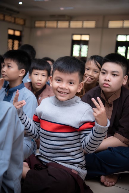 Dharma talk: Sowing seeds compassion preaching by Junior Thich Dao Thuyen - The second day of temporary ordination retreat for Children in Summer 2024