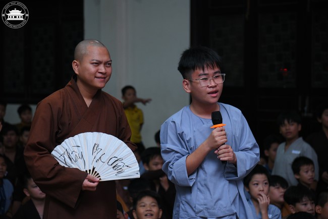 Dharma talk: Sowing seeds compassion preaching by Junior Thich Dao Thuyen - The second day of temporary ordination retreat for Children in Summer 2024