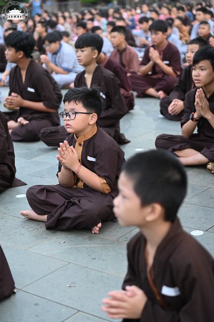 Dharma talk: Sowing seeds compassion preaching by Junior Thich Dao Thuyen - The second day of temporary ordination retreat for Children in Summer 2024