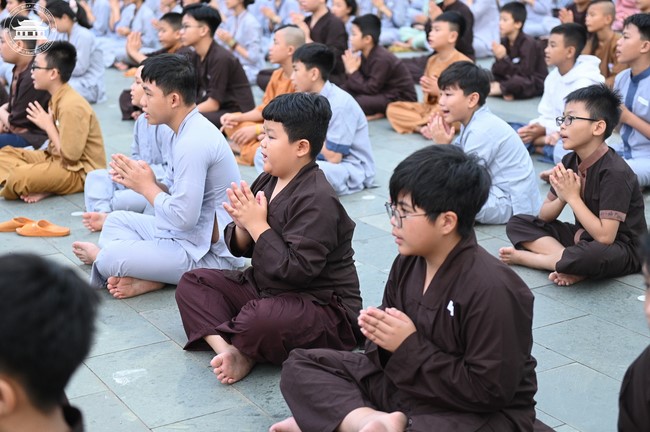 Dharma talk: Sowing seeds compassion preaching by Junior Thich Dao Thuyen - The second day of temporary ordination retreat for Children in Summer 2024