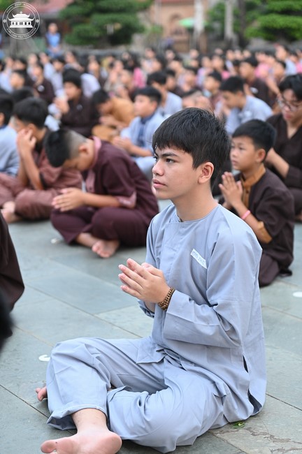 Dharma talk: Sowing seeds compassion preaching by Junior Thich Dao Thuyen - The second day of temporary ordination retreat for Children in Summer 2024