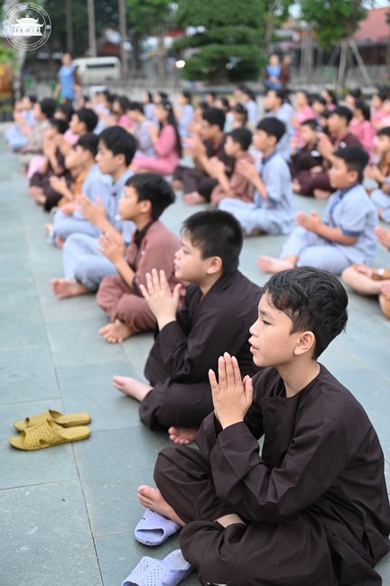 Dharma talk: Sowing seeds compassion preaching by Junior Thich Dao Thuyen - The second day of temporary ordination retreat for Children in Summer 2024