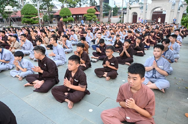 Dharma talk: Sowing seeds compassion preaching by Junior Thich Dao Thuyen - The second day of temporary ordination retreat for Children in Summer 2024