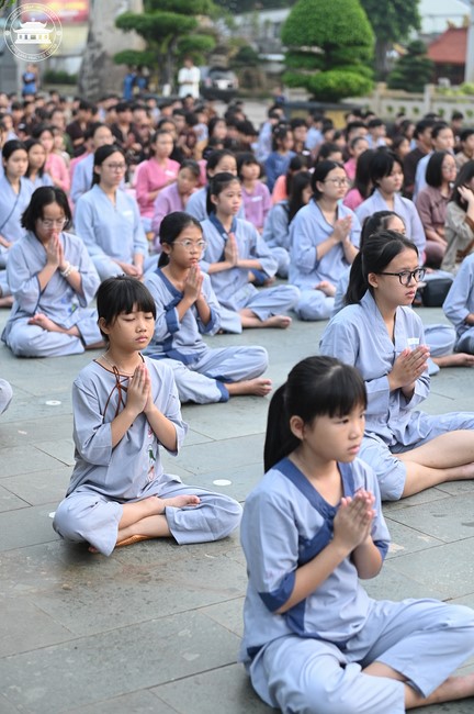 Dharma talk: Sowing seeds compassion preaching by Junior Thich Dao Thuyen - The second day of temporary ordination retreat for Children in Summer 2024