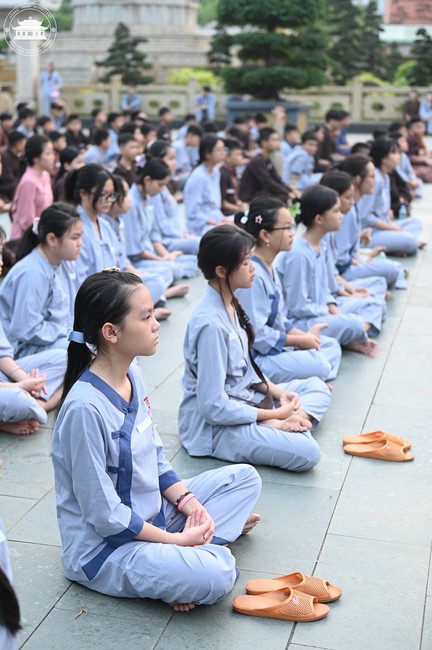Dharma talk: Sowing seeds compassion preaching by Junior Thich Dao Thuyen - The second day of temporary ordination retreat for Children in Summer 2024