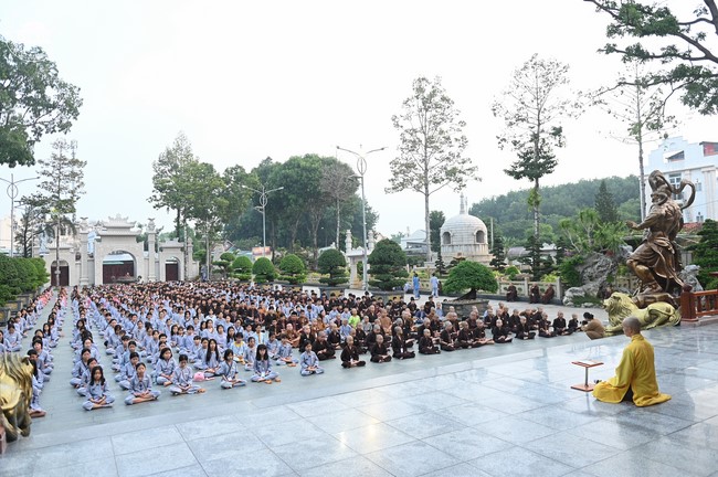 Dharma talk: Sowing seeds compassion preaching by Junior Thich Dao Thuyen - The second day of temporary ordination retreat for Children in Summer 2024
