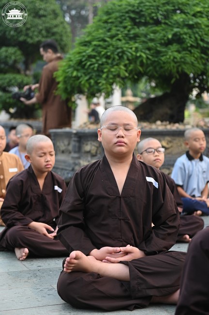 Dharma talk: Sowing seeds compassion preaching by Junior Thich Dao Thuyen - The second day of temporary ordination retreat for Children in Summer 2024