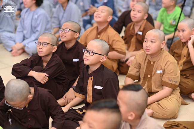 Dharma talk: Sowing seeds compassion preaching by Junior Thich Dao Thuyen - The second day of temporary ordination retreat for Children in Summer 2024
