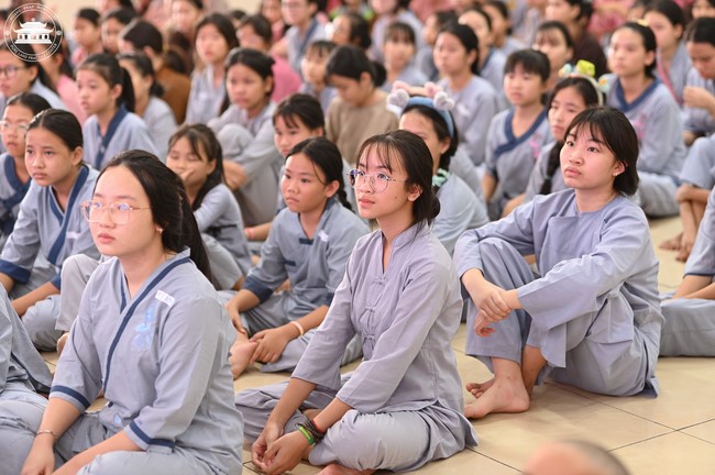 Dharma talk: Sowing seeds compassion preaching by Junior Thich Dao Thuyen - The second day of temporary ordination retreat for Children in Summer 2024