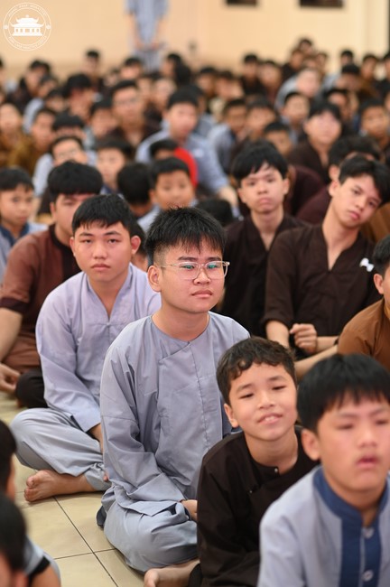 Dharma talk: Sowing seeds compassion preaching by Junior Thich Dao Thuyen - The second day of temporary ordination retreat for Children in Summer 2024