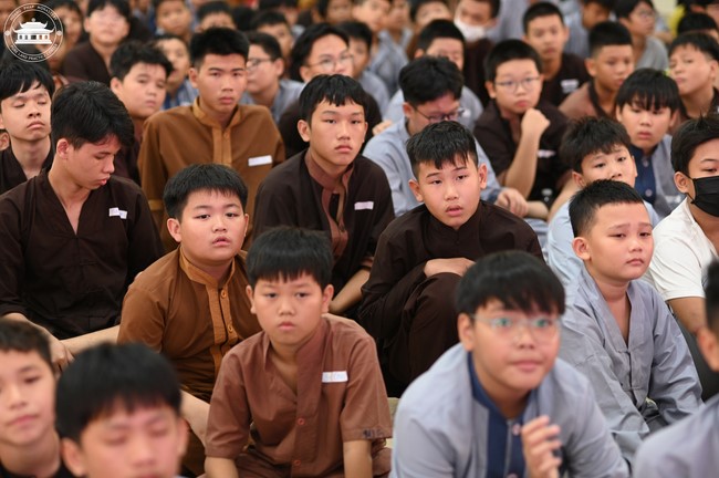 Dharma talk: Sowing seeds compassion preaching by Junior Thich Dao Thuyen - The second day of temporary ordination retreat for Children in Summer 2024