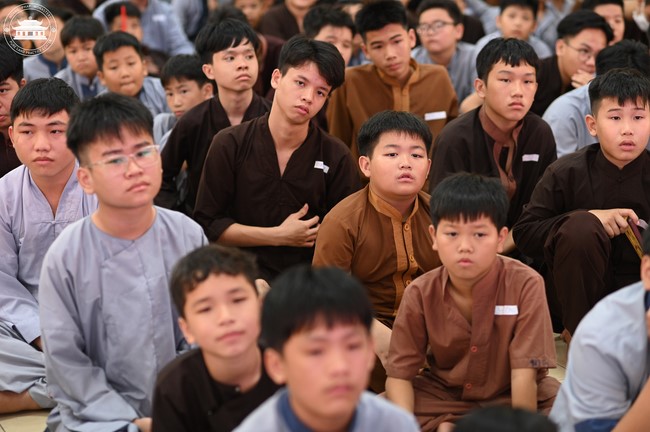 Dharma talk: Sowing seeds compassion preaching by Junior Thich Dao Thuyen - The second day of temporary ordination retreat for Children in Summer 2024