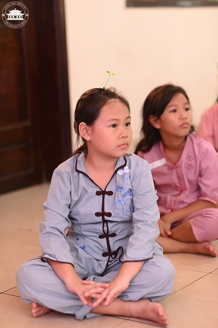 Dharma talk: Sowing seeds compassion preaching by Junior Thich Dao Thuyen - The second day of temporary ordination retreat for Children in Summer 2024