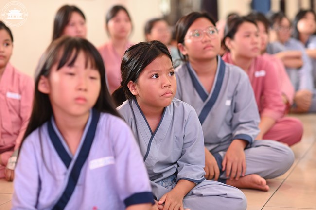 Dharma talk: Sowing seeds compassion preaching by Junior Thich Dao Thuyen - The second day of temporary ordination retreat for Children in Summer 2024
