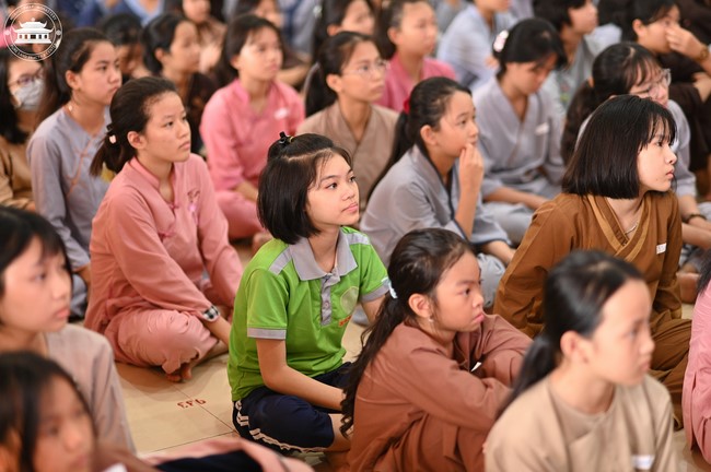 Dharma talk: Sowing seeds compassion preaching by Junior Thich Dao Thuyen - The second day of temporary ordination retreat for Children in Summer 2024