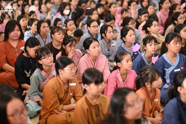 Dharma talk: Sowing seeds compassion preaching by Junior Thich Dao Thuyen - The second day of temporary ordination retreat for Children in Summer 2024